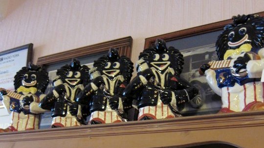 Gollywog dolls in Bullivant of York tea room
