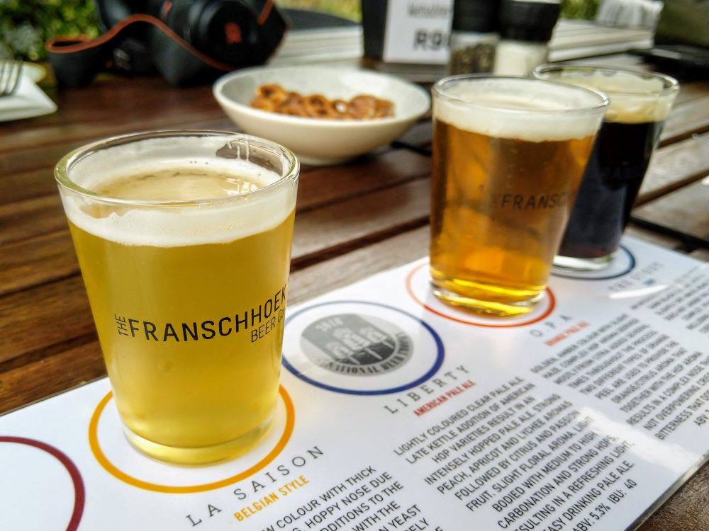 Franschhoek Beer Company flight