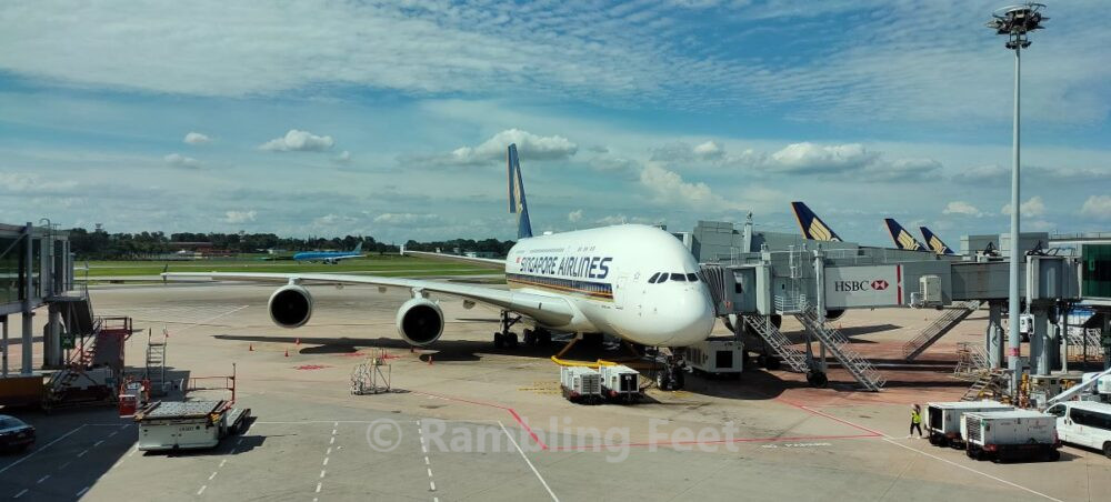 Singapore Airlines A380 superjumbo aeroplane