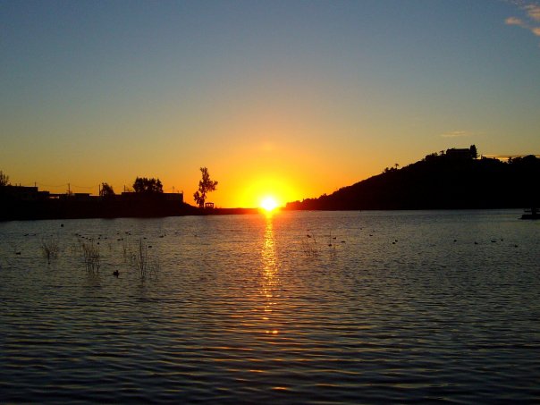 Sunset over Lake Murray, San Diego.