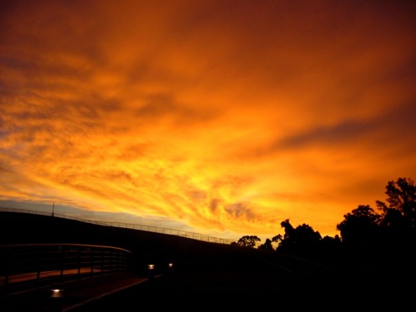 Red sky at night, shepherd's delight. This was taken at NTU at the end of a hot day.