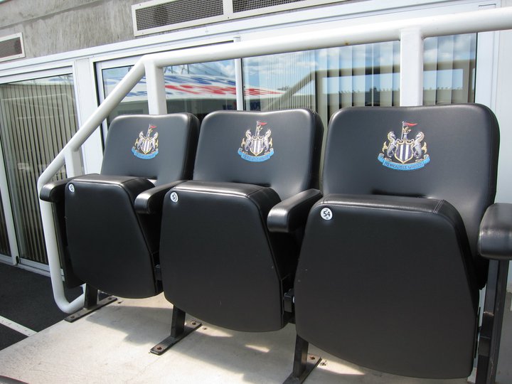 Box seats at St JJames' Park, Newcastle
