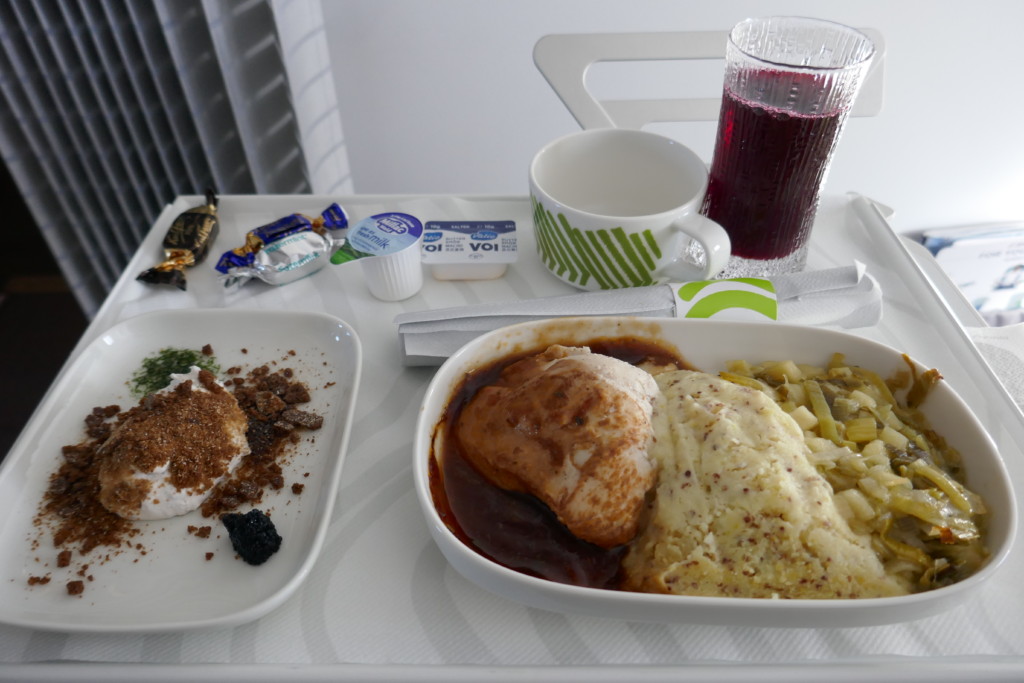 Finnair A320 lunch