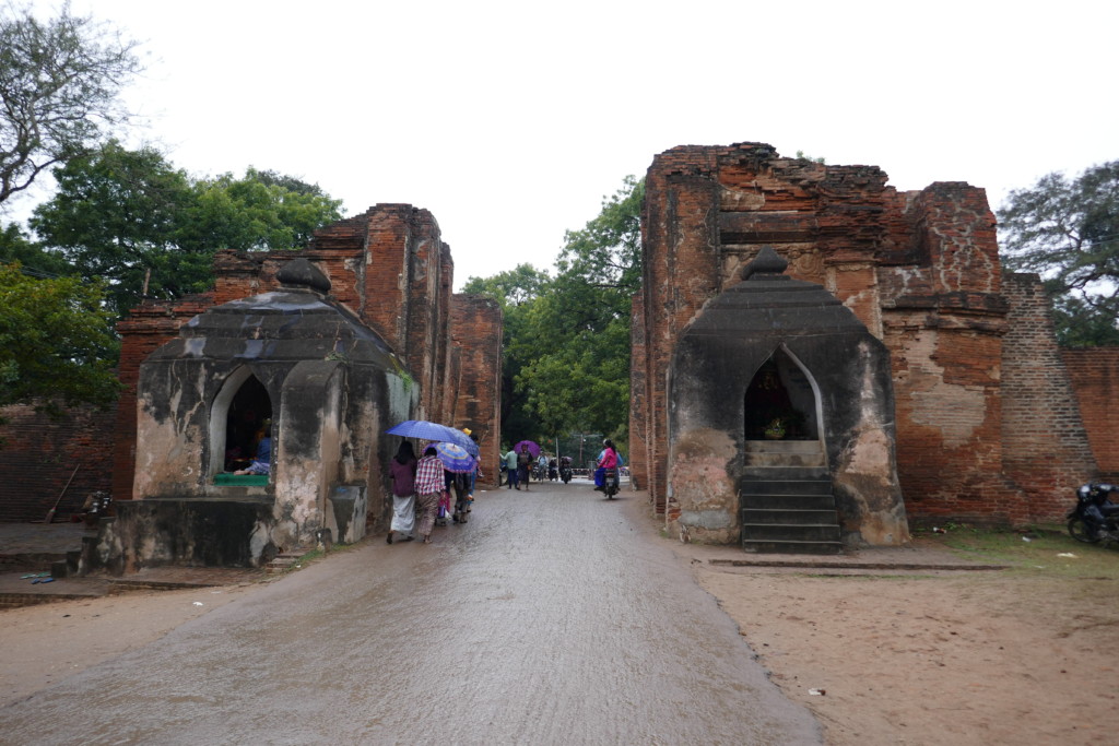 Riding through Tharabar Gate in Bagan