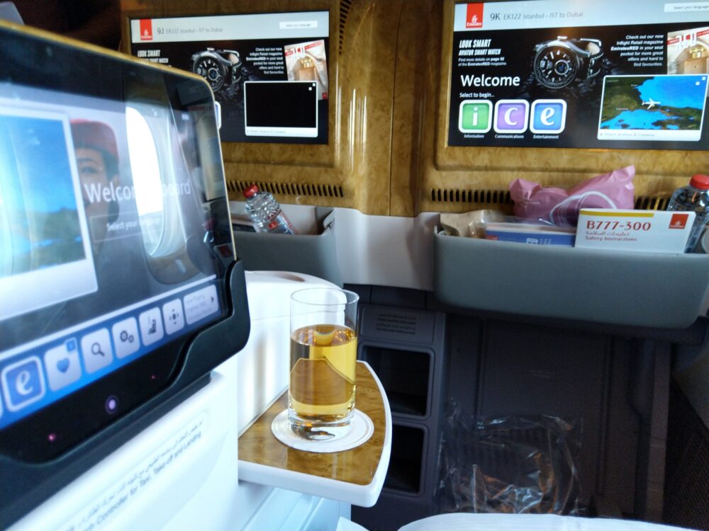 cons of using miles on Emirates business class