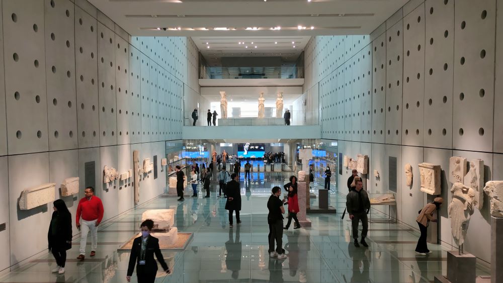 Acropolis museum interior Greece in winter activities